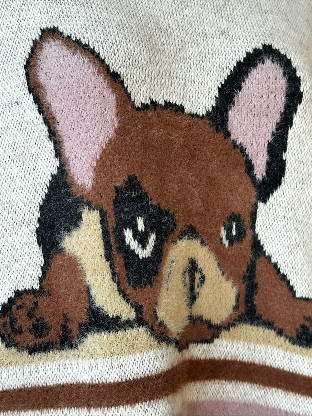 Debbie Shuchat French Bulldog Knit Sweater - Picture 2 of 9